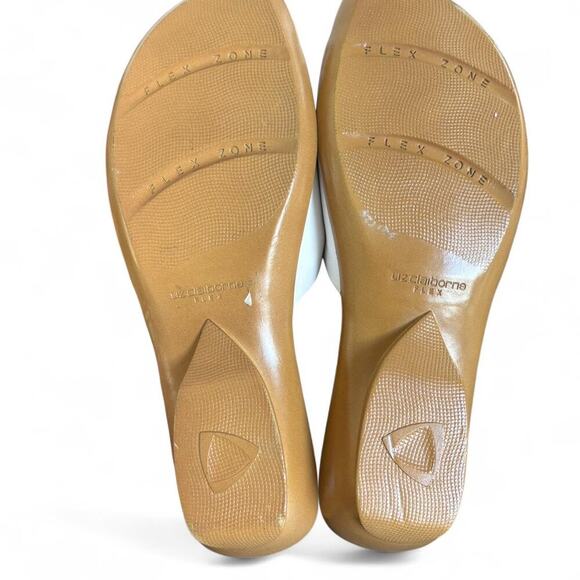 y2k 90's vintage Liz Claiborne White leather slide sandals size 8 - Picture 8 of 8